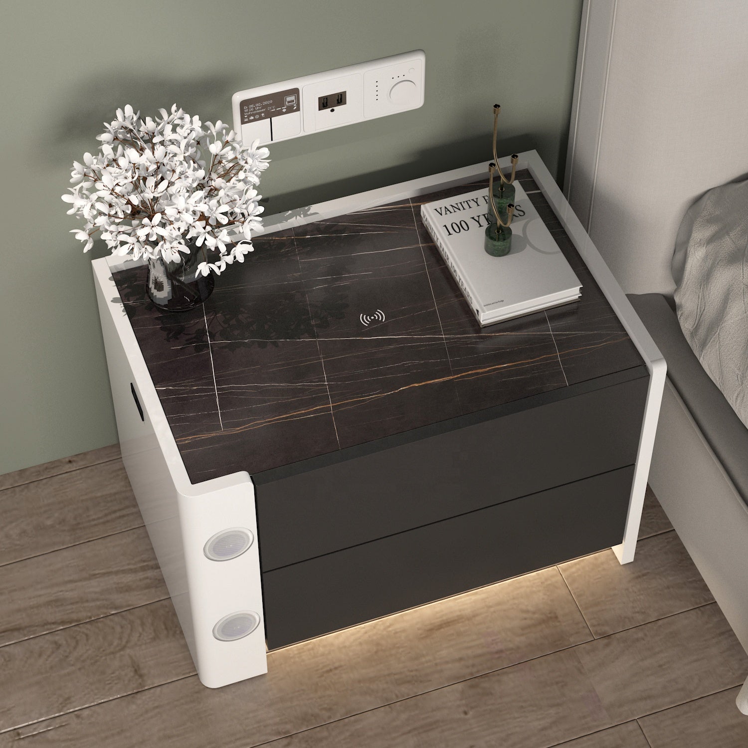 WOSTOE Aura™ – Mais do que uma mesa de cabeceira.